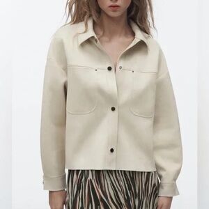 Zara Women's Beige Utility Jacket
